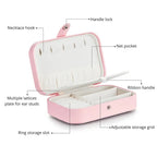 Treasure Keeper: Pink Pu Leather Jewelry Box For Rings Necklaces & More Boxes