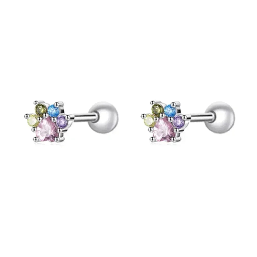 925 Sterling Silver Star And Butterfly Stud Earrings Delicate Fine Jewelry Paw