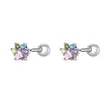 925 Sterling Silver Star And Butterfly Stud Earrings Delicate Fine Jewelry Paw