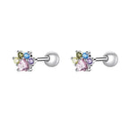 925 Sterling Silver Star And Butterfly Stud Earrings Delicate Fine Jewelry Paw