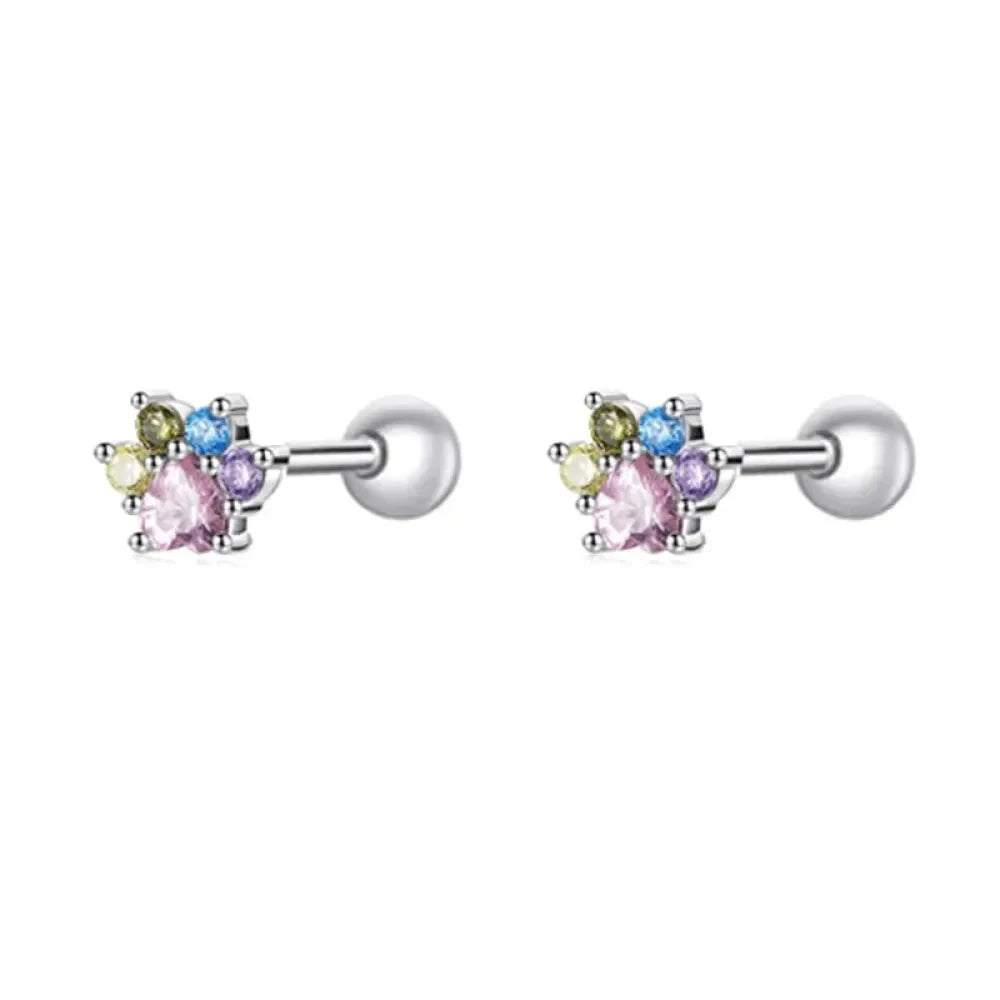 925 Sterling Silver Star And Butterfly Stud Earrings Delicate Fine Jewelry Paw
