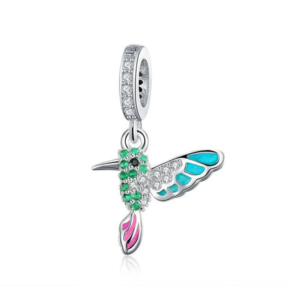 Sterling Silver Panda Charm with Bamboo - Compatible Bracelets - Warbler - Charms