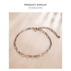 925 Sterling Silver Gold Cable Chain Bracelet | Hollow Link Women’S Fashion Jewelry Scb221 Bracelets