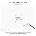 925 Sterling Silver Adjustable Snake Ring With Green Zircon Fashion Jewelry In 4 Colors Rings