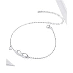 Elegant 925 Sterling Silver Infinity Chain Anklet Trendy Summer Foot Jewelry Anklets