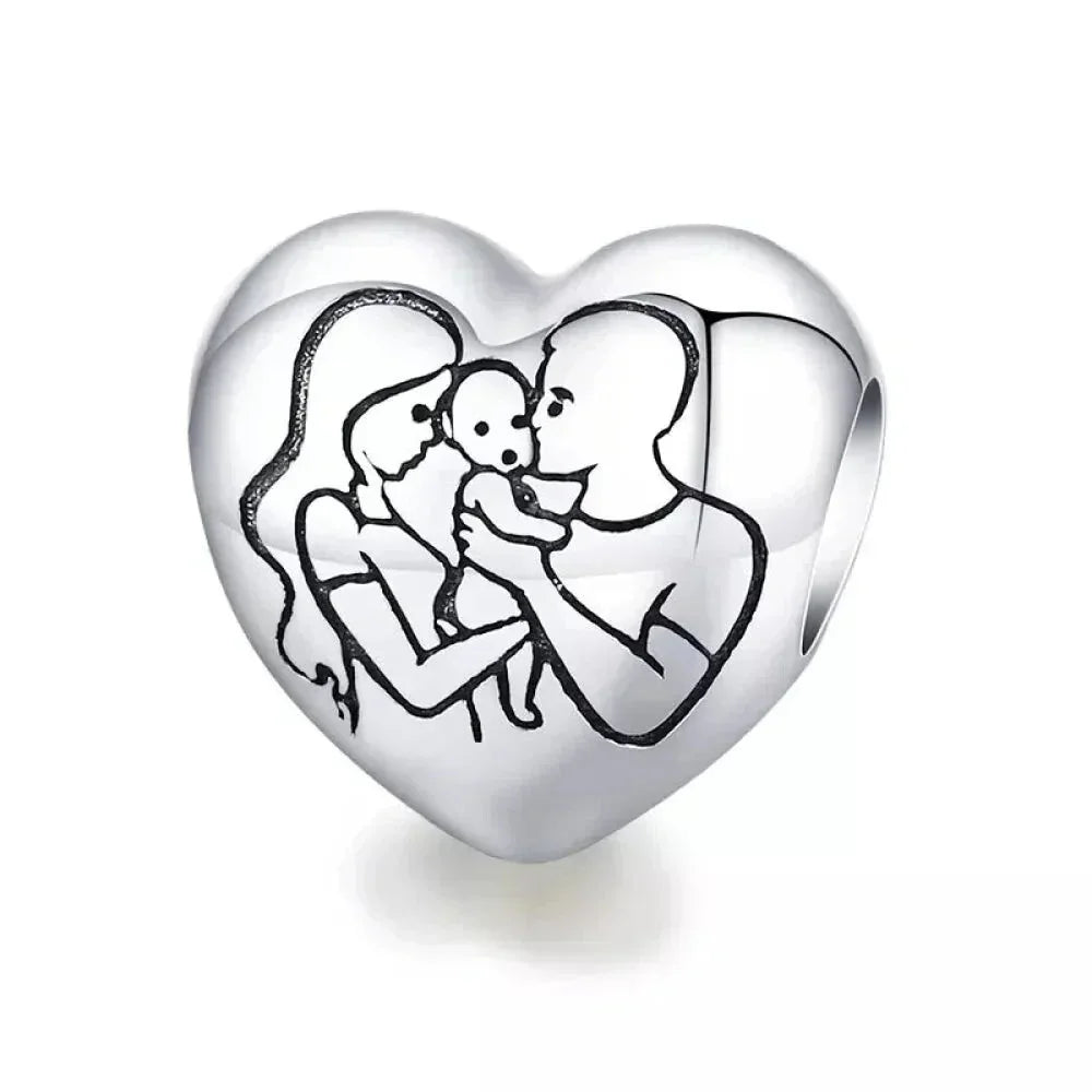 925 Sterling Silver Maternal Love Charm Diy Touching Baby Feet Pendant For Bracelet Bsc494 Charms