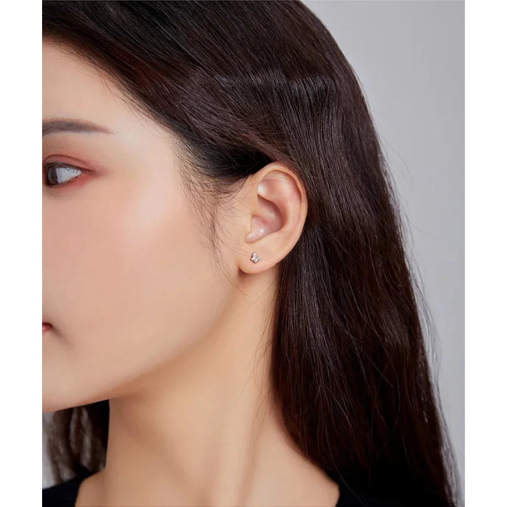 925 Sterling Silver Star and Butterfly Stud Earrings - Delicate Fine jewellery
