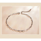 925 Sterling Silver Gold Cable Chain Bracelet | Hollow Link Women’S Fashion Jewelry Scb221 Bracelets