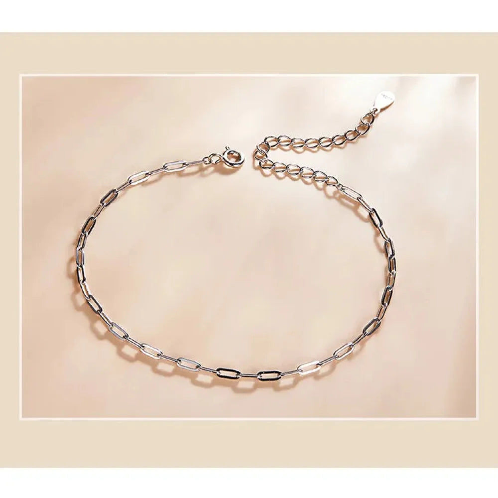 925 Sterling Silver Gold Cable Chain Bracelet | Hollow Link Women’s Fashion jewellery SCB221 - Bracelets