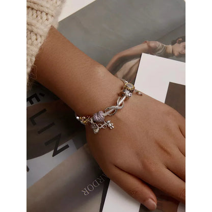 925 Sterling Silver Clear 5A Crystal Collection Family Heart Cross Charm Beads for Bracelet & Necklace Pendant - Charms