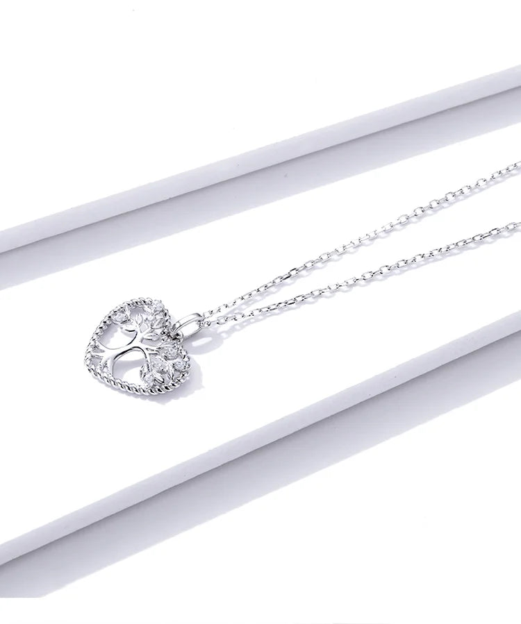 Heart of Nature Sterling Silver Tree Life Pendant Necklace - Necklaces