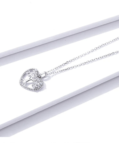 Heart of Nature Sterling Silver Tree Life Pendant Necklace - Necklaces