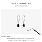 Exquisite Ishwar Water Drop Earrings | 925 Sterling Silver | 4 Colors | Statement Jewelry Sce1018