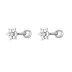 925 Sterling Silver Star And Butterfly Stud Earrings Delicate Fine Jewelry