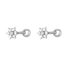 925 Sterling Silver Star And Butterfly Stud Earrings Delicate Fine Jewelry Snowflake