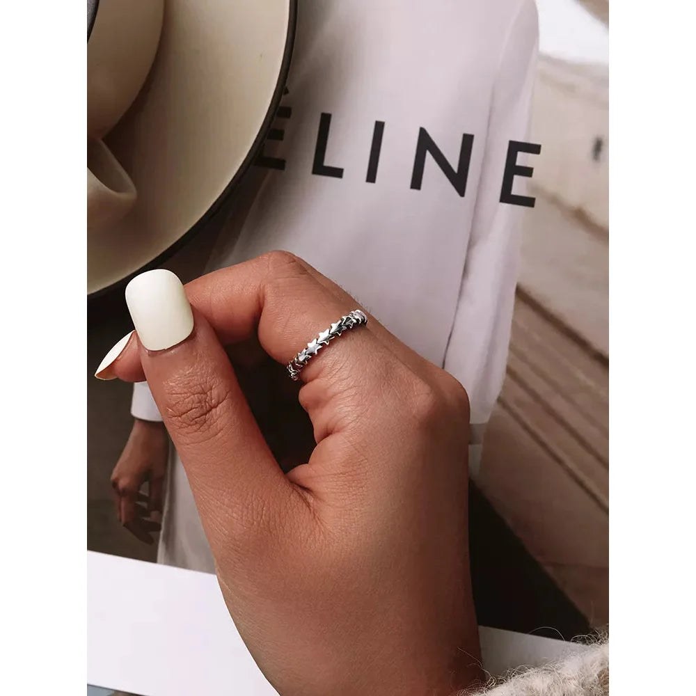 925 Sterling Silver Star Ring - Elegant Wedding jewellery for Women - Rings