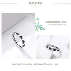 925 Sterling Silver Star Ring Elegant Wedding Jewelry For Women Rings