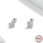 925 Sterling Silver Star And Butterfly Stud Earrings Delicate Fine Jewelry