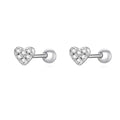 925 Sterling Silver Star And Butterfly Stud Earrings Delicate Fine Jewelry Heart