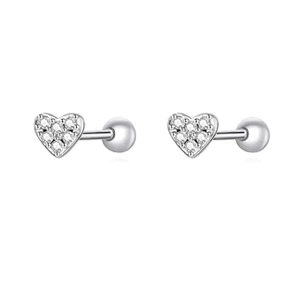 925 Sterling Silver Star and Butterfly Stud Earrings - Delicate Fine jewellery - Heart