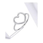 Exquisite 925 Sterling Silver Heart Rings For Women Romantic Statement Jewelry