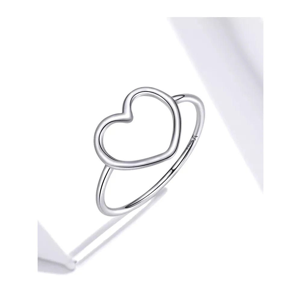 Exquisite 925 Sterling Silver Heart Rings for Women - Romantic Statement jewellery