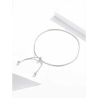 Stylish 925 Sterling Silver Adjustable Snake Charm Anklet - SCT016 - Anklets