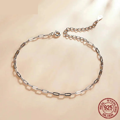 925 Sterling Silver Gold Cable Chain Bracelet | Hollow Link Women’s Fashion jewellery SCB221 - Bracelets