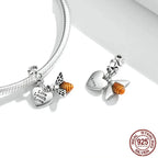 925 Sterling Silver Maternal Love Charm Diy Touching Baby Feet Pendant For Bracelet Charms