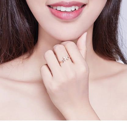 Dazzling Butterfly Sterling Silver Open Ring: A Symbol of Freedom - Rings