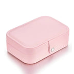 Treasure Keeper: Pink Pu Leather Jewelry Box For Rings Necklaces & More Boxes