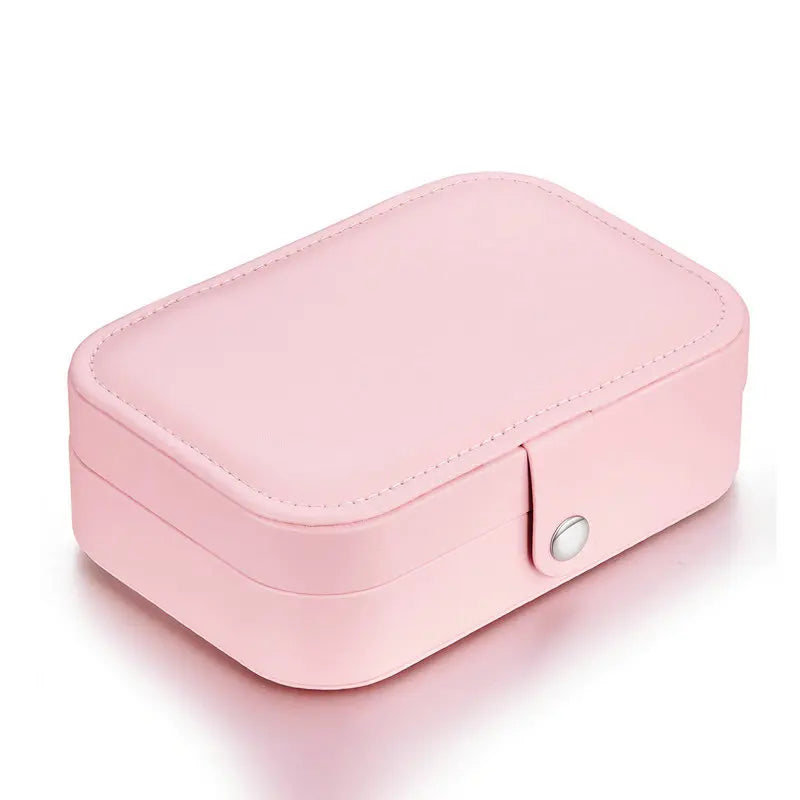 Treasure Keeper: Pink PU Leather jewellery Box for Rings Necklaces & More - Jewelry Boxes