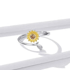 Golden Sunflower Open Ring A Touch Of Sunshine For Your Hand Rings