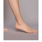 Authentic 925 Sterling Silver Minimalism Tassel Chain Anklet for Women Anklets
