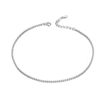 Simple Essential Bead Link Anklets 925 Sterling Silver Bracelet For Foot Jewelry Beads
