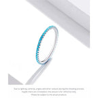 925 Sterling Silver Cz Simulated Diamond Stackable Ring Platinum Plated Eternity Bands For Women Rings