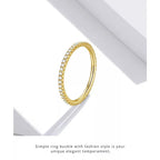 925 Sterling Silver Cz Simulated Diamond Stackable Ring Platinum Plated Eternity Bands For Women Rings