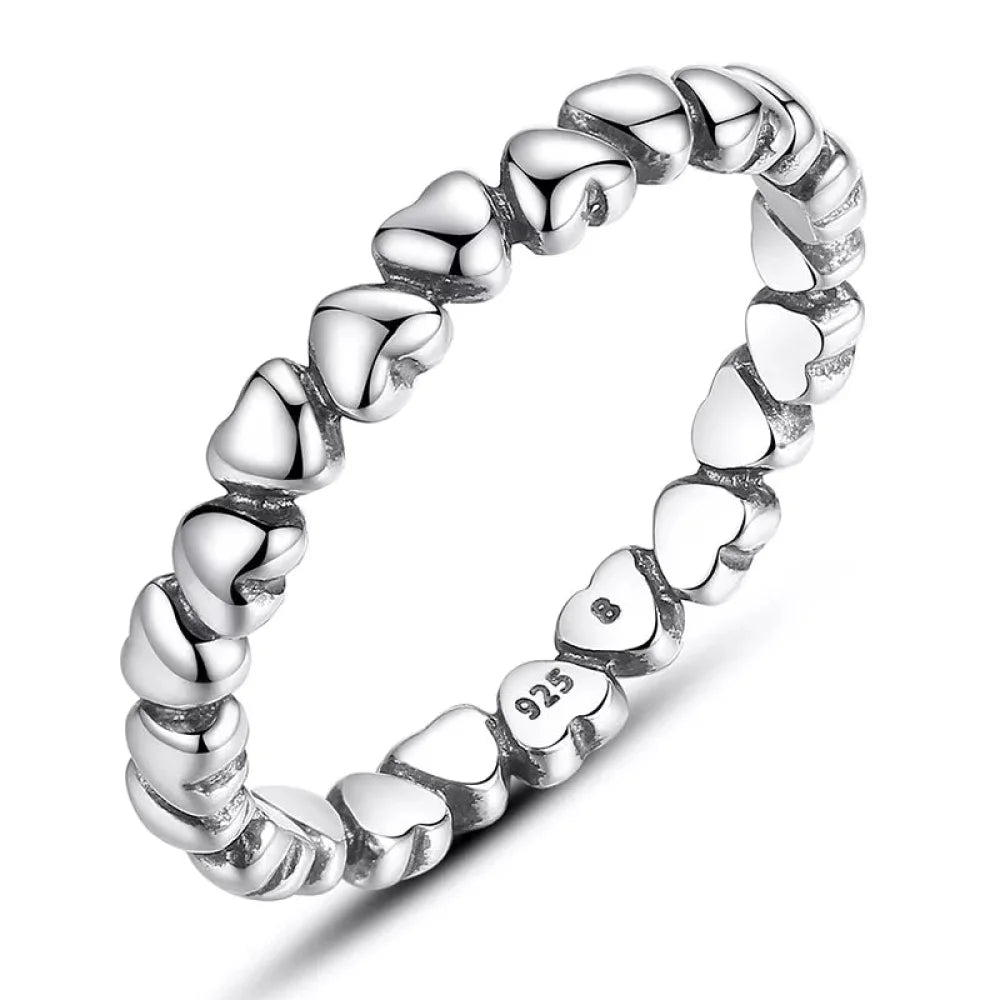 925 Sterling Silver Star Ring - Elegant Wedding jewellery for Women - Heart / 5 - Rings