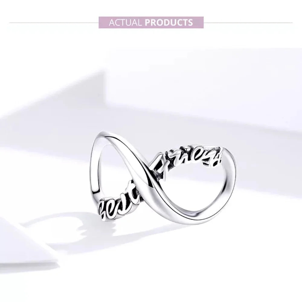 925 Sterling Silver Clear 5A Crystal Collection Family Heart Cross Charm Beads for Bracelet & Necklace Pendant - Charms