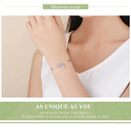 Protective Sterling Silver Lobster Clasp Blue Evil Eye Charm Bracelet Bracelets