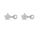 925 Sterling Silver Star And Butterfly Stud Earrings Delicate Fine Jewelry