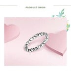 925 Sterling Silver Star Ring Elegant Wedding Jewelry For Women Rings