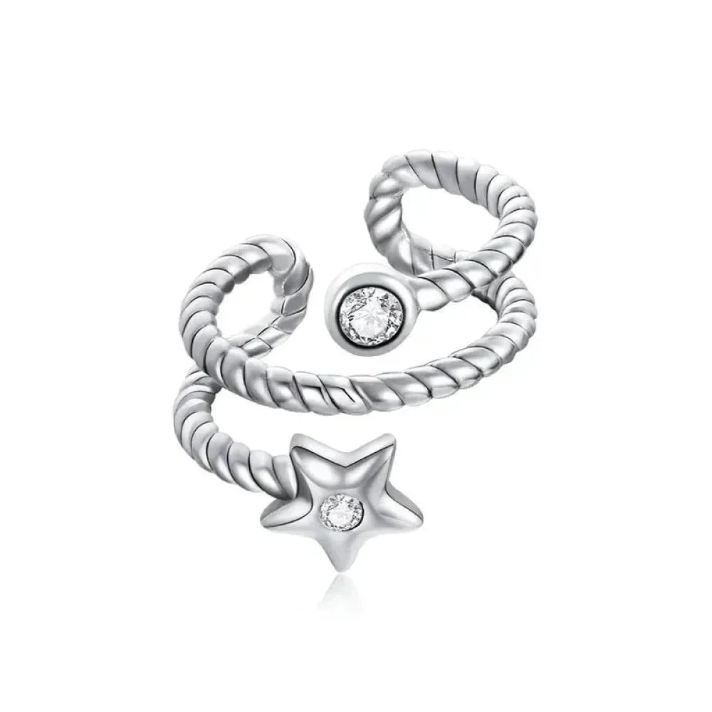 925 Sterling Silver Ear Cuff - Elegant Gold Color Clip Earrings for Women - Sce1135