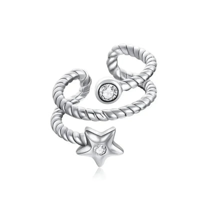 925 Sterling Silver Ear Cuff - Elegant Gold Color Clip Earrings for Women - Sce1135