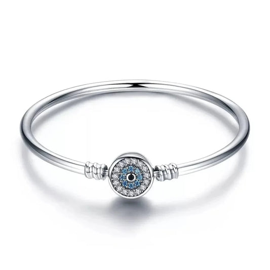 925 Sterling Silver Snake Chain Bangle & Bracelet Pave Setting CZ for Women Pendant Charm Bead DIY Luxury jewellery