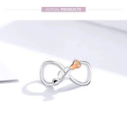 925 Sterling Silver Clear 5A Crystal Collection Family Heart Cross Charm Beads For Bracelet & Necklace Pendant Charms