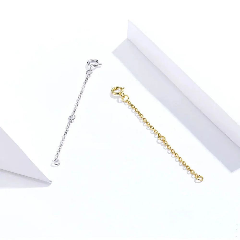 14K Gold Plated 925 Sterling Silver Necklace Extension Chains with Lobster Clasps for DIY jewellery Making - Necklaces