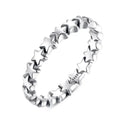 925 Sterling Silver Star Ring Elegant Wedding Jewelry For Women / 5 Rings