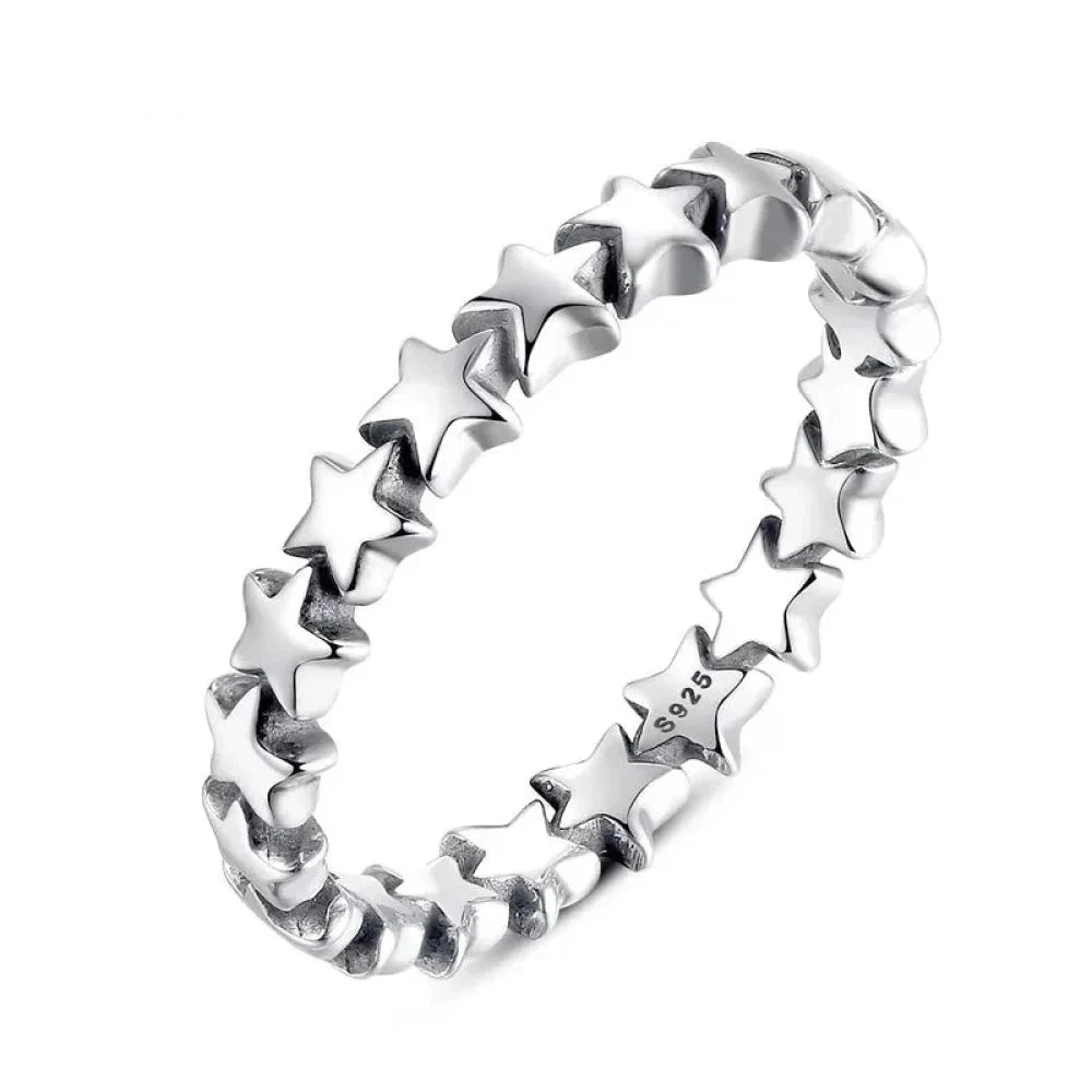 925 Sterling Silver Star Ring - Elegant Wedding jewellery for Women - 5 - Rings