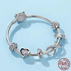 Dazzle in Elegance with 925 Sterling Silver CZ Beads for Bracelets & Bangles Charms